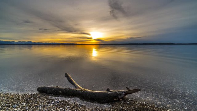 Nature Landscapes Lake at sunset bavaria starnberg lake at sunset bavaria nature in 4k uhd.