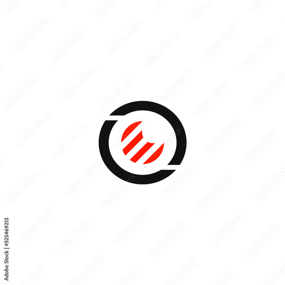 Poster vector logo with the initials 