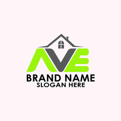 logo ave real estate vector design