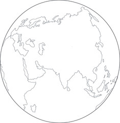 Vector Earth, Map of Europ and Asia 
