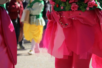 robe de carnaval rose