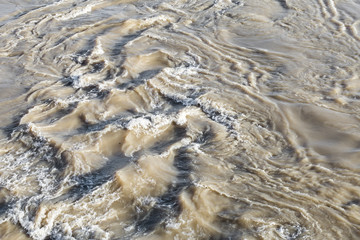 River overflow caused by torrential rains and climate change