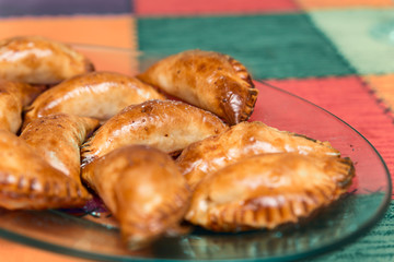 typical spanish empanadas homemade fresh from the oven