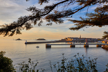 Image of Saint Malo, old town, breakwater and harbour