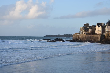 saint-malo, soleil, mer, manche, océan