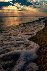 Beautiful sunset on the beach 