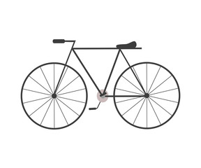 Simple bike icon on a white background.