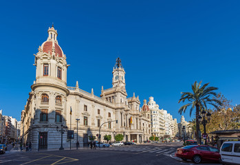 Das Rathaus (Ayuntamiento) in Valencia, Spanien