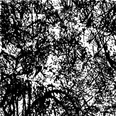 Black and white grunge texture. Chaotic monochrome background. Abstract vector surface