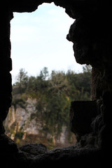 window of a hermitage on the woods