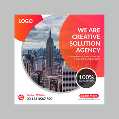 creative social media post design template vector