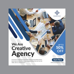 agency social media post design template vector