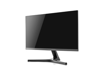 Computer monitor or LCD TV isolated on a white background. - obrazy, fototapety, plakaty