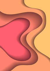 abstract banner with 3D with paper cut waves ,Vector design of the layout for presentations of banners, leaflets, posters and invitations