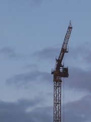 crane on background of blue sky