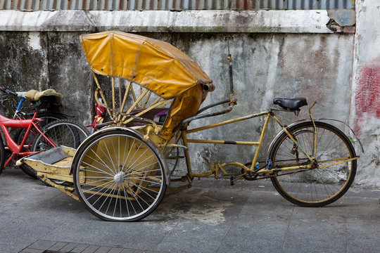 Traditional street bike car in Malaysia.