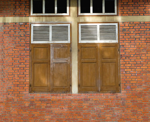 old window on a wall