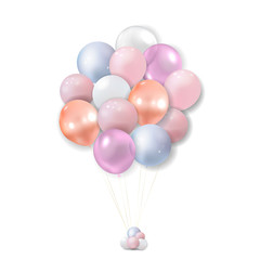 Realistic balloons on white. Vector illustration.