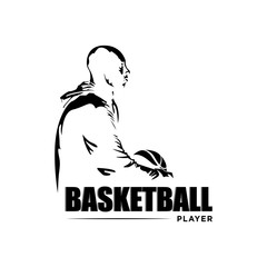 silhouette of man in front of white background