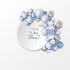 Realistic balloons on white. Vector illustration.