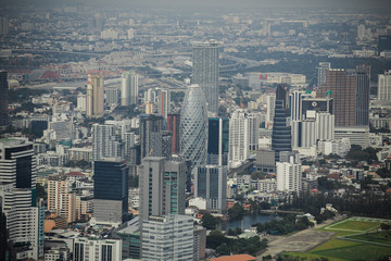 panorama of a large beautiful city