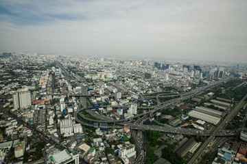 panorama of a large beautiful city