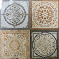 Decorative Vintage Abstract Ornamental Mosaic Tile Pattern For Kitchens