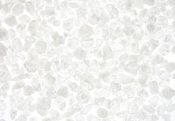 Salt crystals isolated on white background