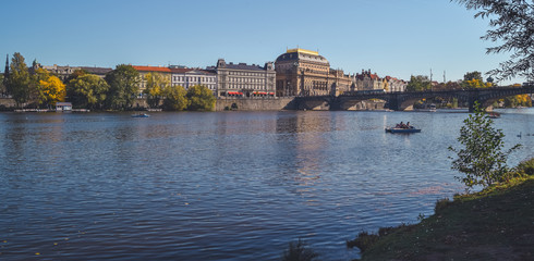 View of National Theater in Prague in autumn II, Czech Republic