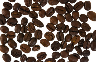 coffee beans isolated on white background