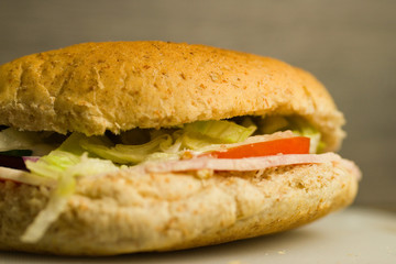 Ham salad sandwich already prepared