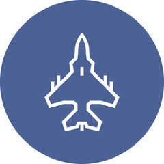 Fighter Jet Air Force Outline Icon