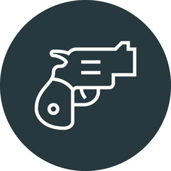 Handgun Pistol Firearm Outline Icon