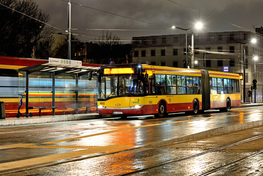 Public transport. Lodz, Poland.