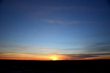 Fototapeta na wymiar Beautiful sunset with pattern cloud formation