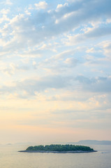 island at the sunset