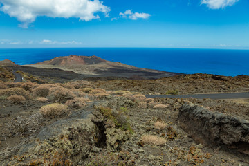 Volcanic landscape near Orchilla lighthouse. Southwest coast of the El Hierro island. Spain