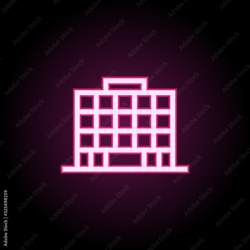 Aufkleber building neon icon. simple thin line, outline vector of building icons for ui and ux, website or mob