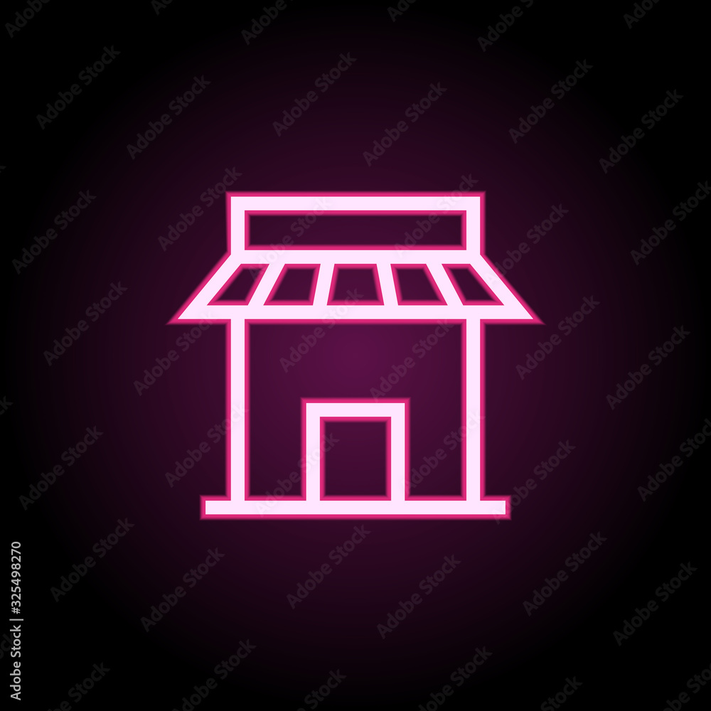 Aufkleber building neon icon. simple thin line, outline vector of building icons for ui and ux, website or mob
