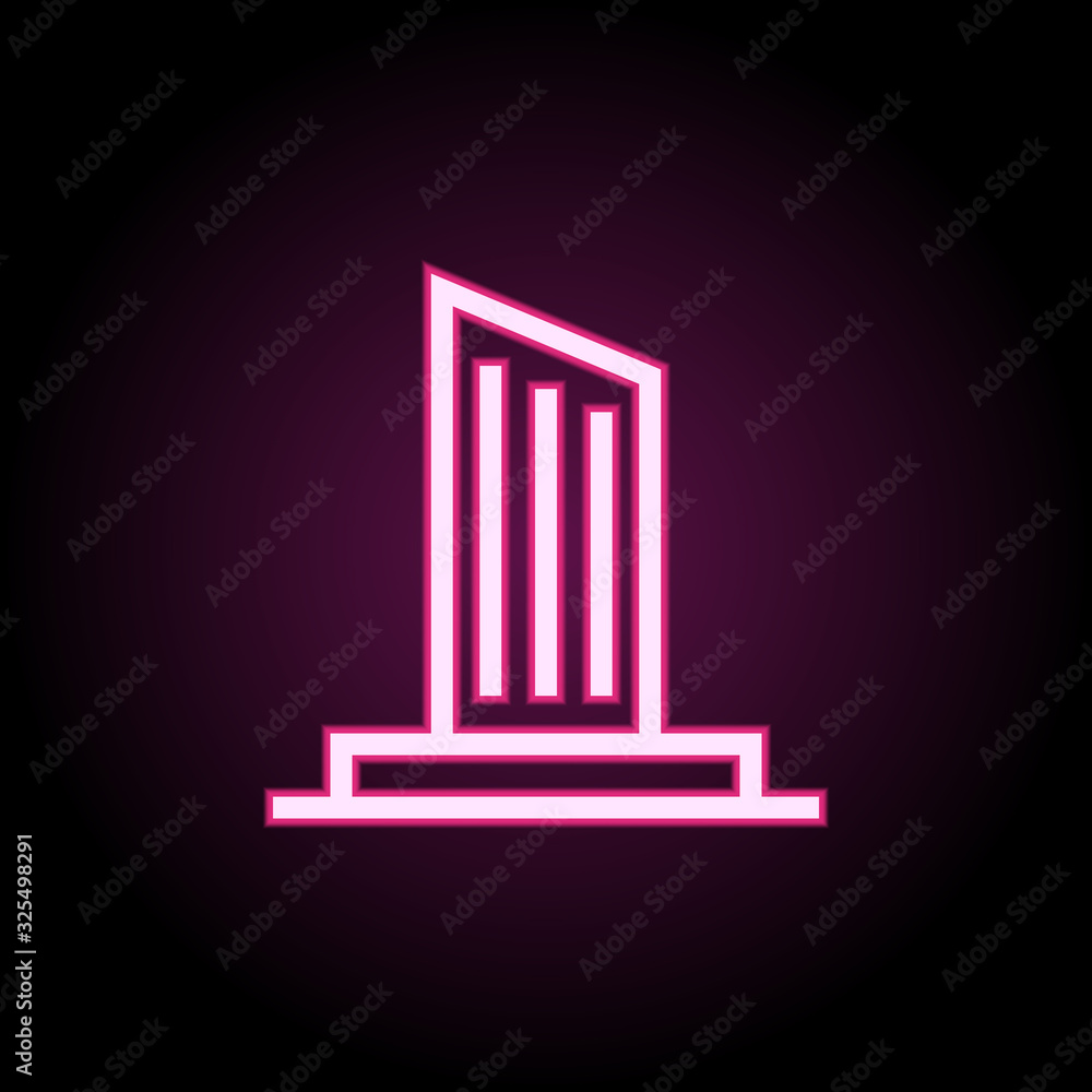 Aufkleber building neon icon. simple thin line, outline vector of building icons for ui and ux, website or mob
