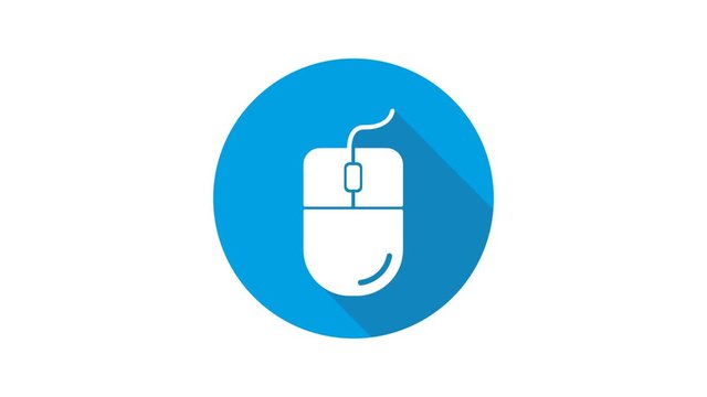 Blue motion graphic icon animation mouse