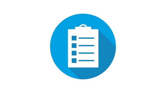 Blue motion graphic icon animation exercise book