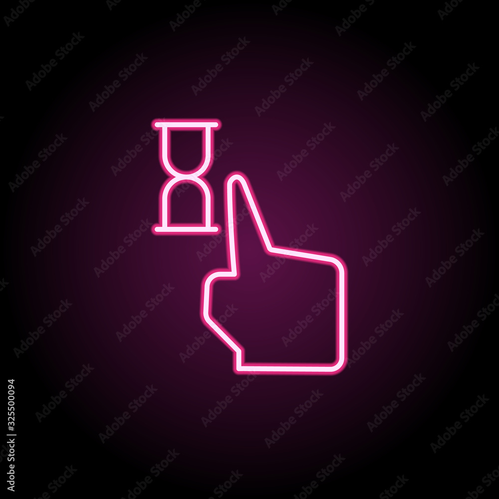 Poster load free, gesture, loading neon icon. simple thin line, outline vector of touch gesture icons for u
