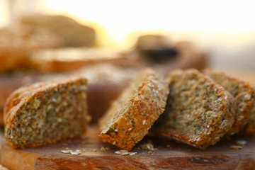 bread with sesame seeds