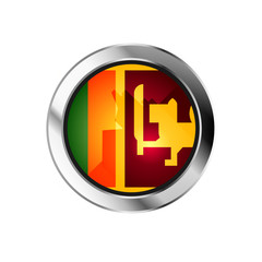 Fototapeta premium Web flag metal sphere button of sri-lanka