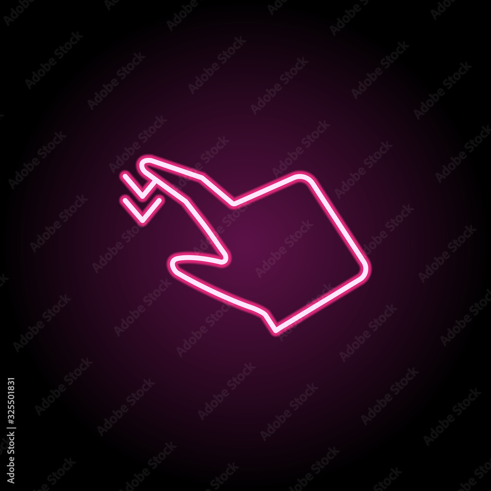 Aufkleber zoom, gestures, multimedia option neon icon. simple thin line, outline vector of touch gesture icons