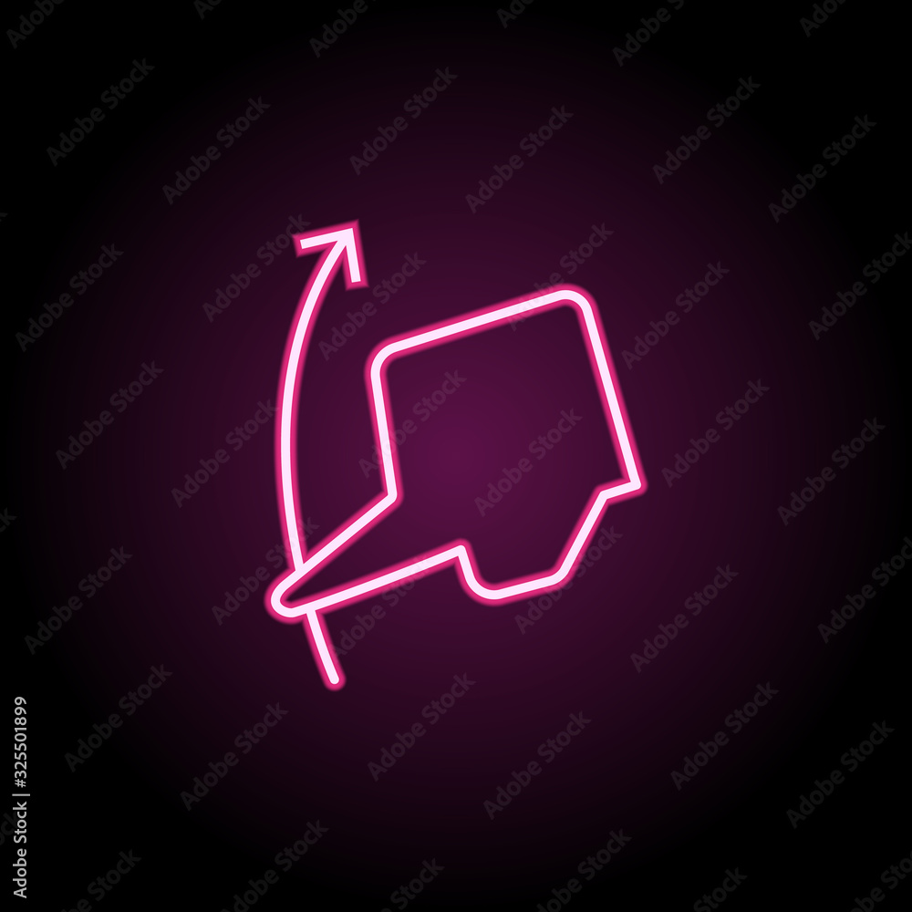 Poster swipe, screen, finger neon icon. simple thin line, outline vector of touch gesture icons for ui and 