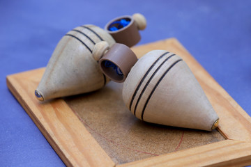 wooden spinning top