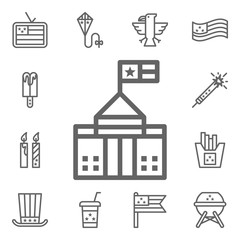 White House, USA icon. 4th of July icons universal set for web and mobile
