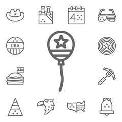 Balloon, USA icon. 4th of July icons universal set for web and mobile